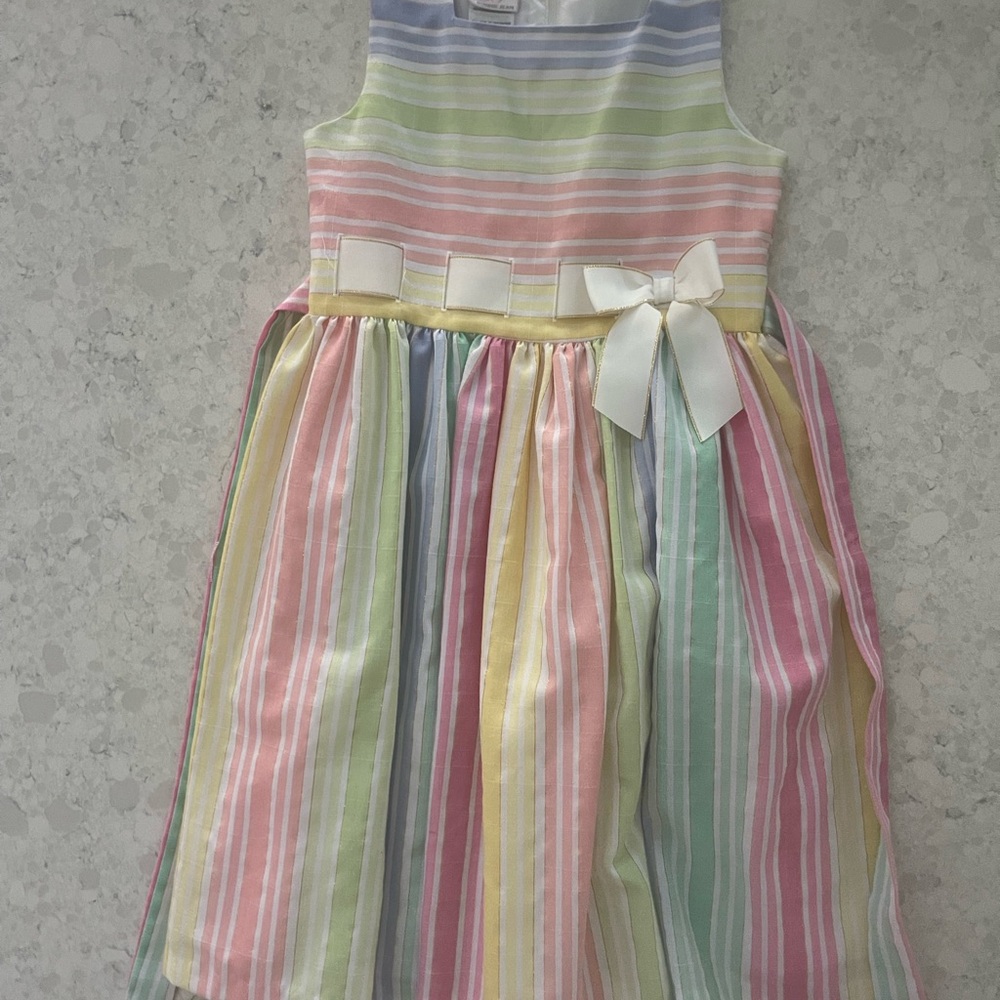Colorful Striped Kids Dress